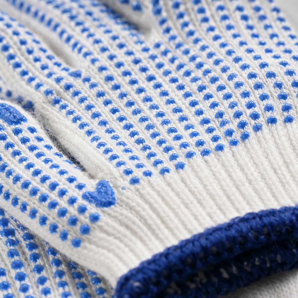 Blue dot plastic wear-resistant PVC gloves, anti-slip thickened work protective gloves Application Scenario