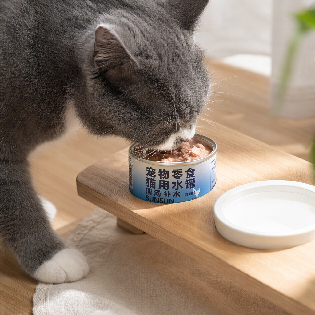 Sen Sen Pet Snacks Cat Water Bottle Clear Soup for Hydrating Chicken Flavor 85g Nutritious Hydrating details Picture