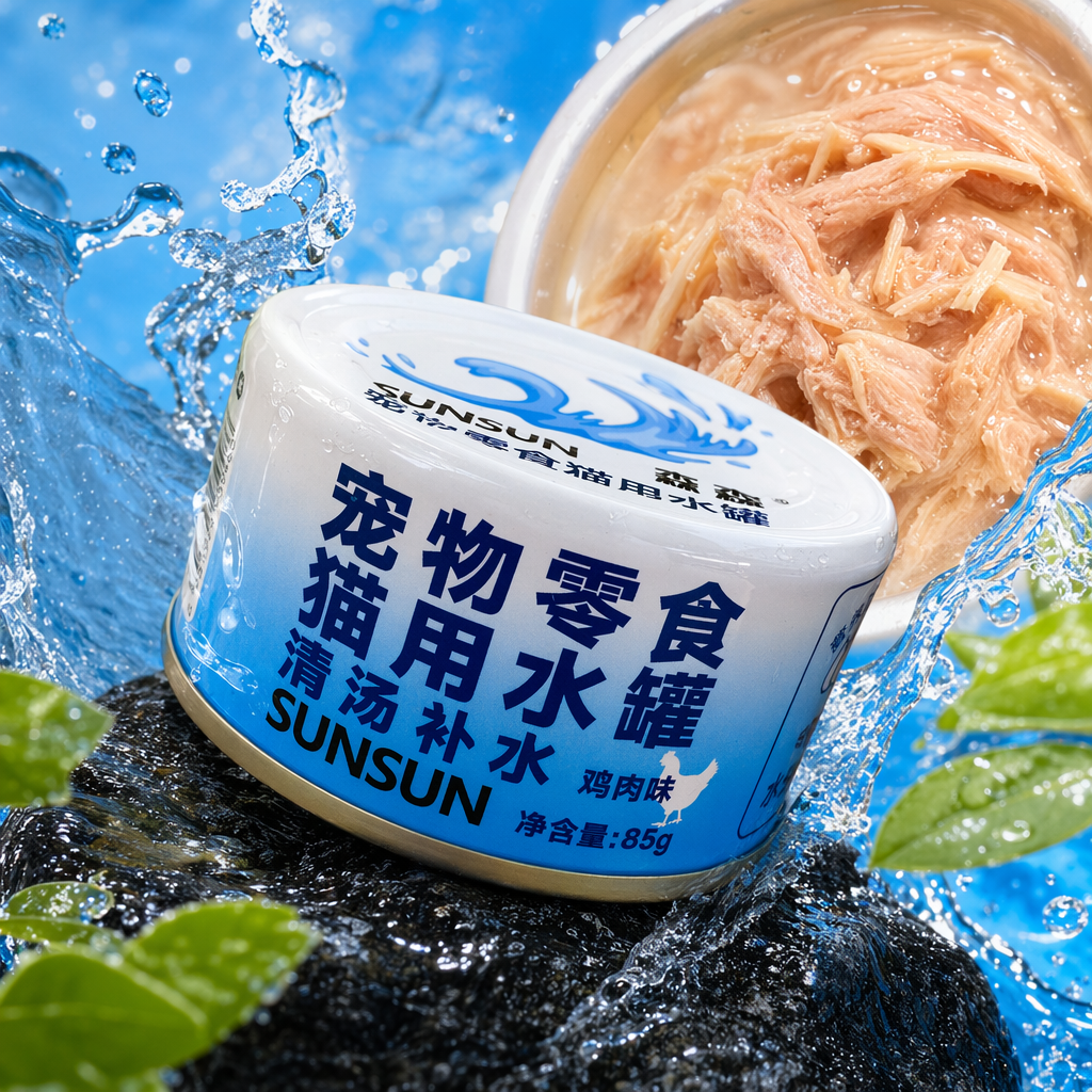 Sen Sen Pet Snacks Cat Water Bottle Clear Soup for Hydrating Chicken Flavor 85g Nutritious Hydrating Specification image