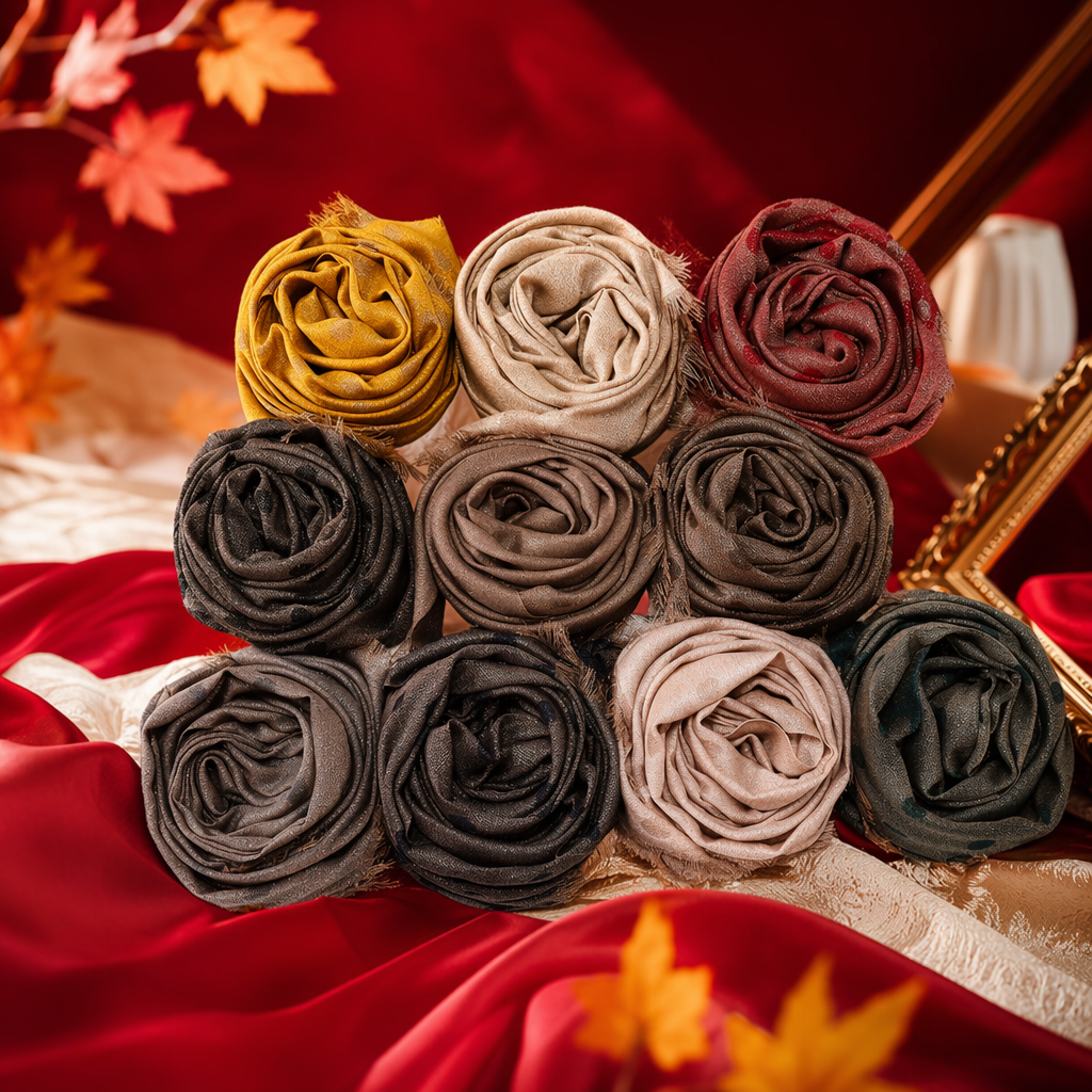 The colorful silk scarf roll is light, breathable, suitable for all seasons, fashionable and versatile Specification image