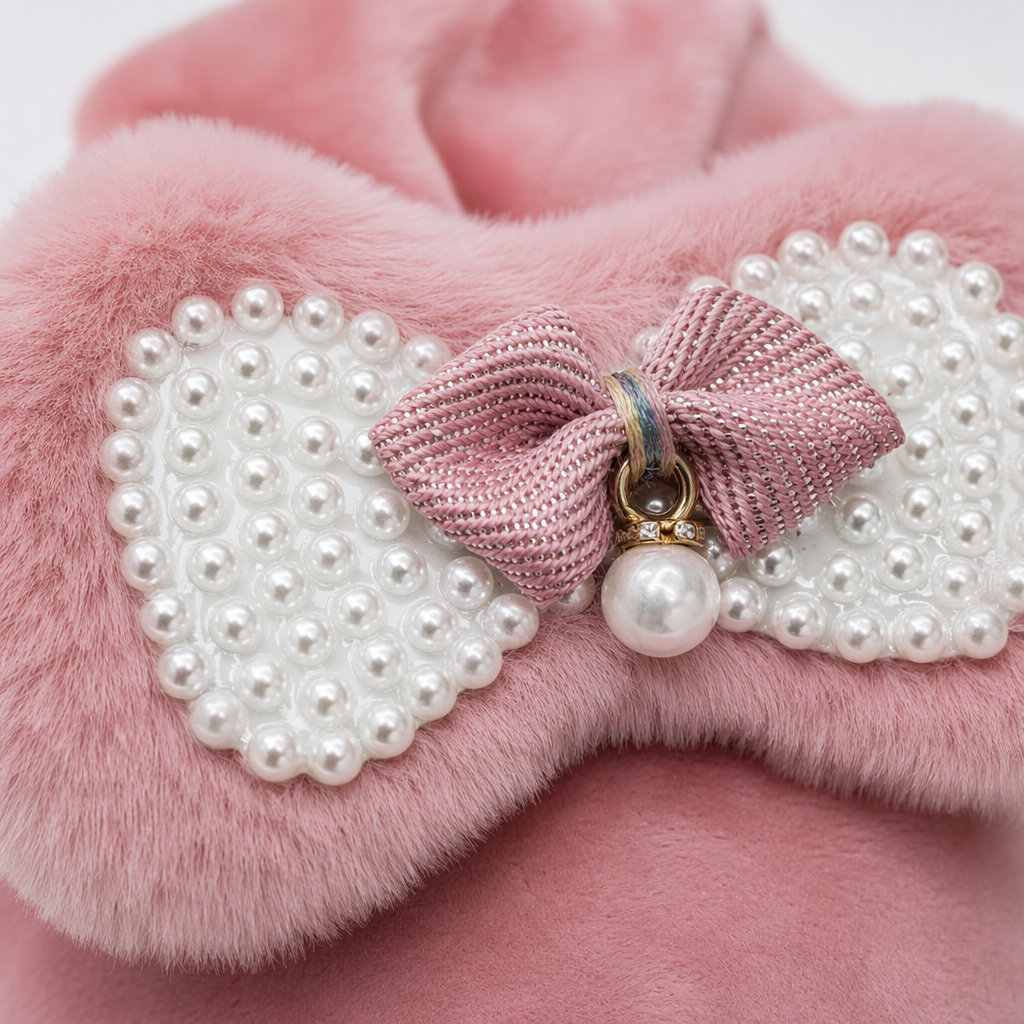 Pink plush surface slippers for women's winter indoor home, warm and anti-slip soft soles Application Scenario