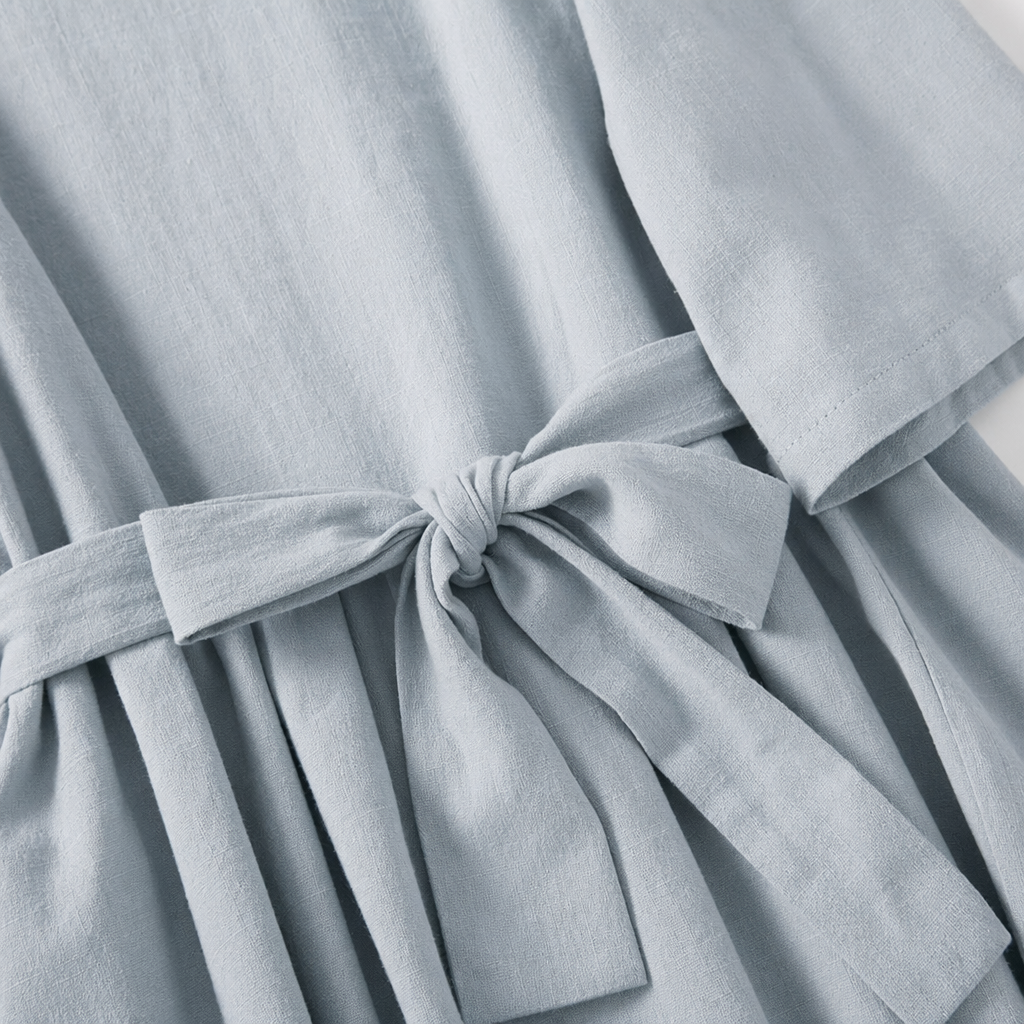 A new light blue dress for women in summer, a slimming and form-fitting A-line dress Application Scenario