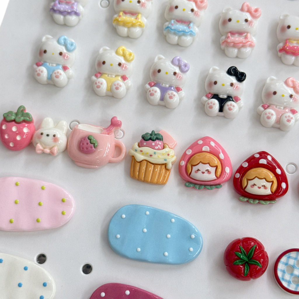 White card cute accessory set, Korean InS-style planner decorative sticker storage accessories Application Scenario