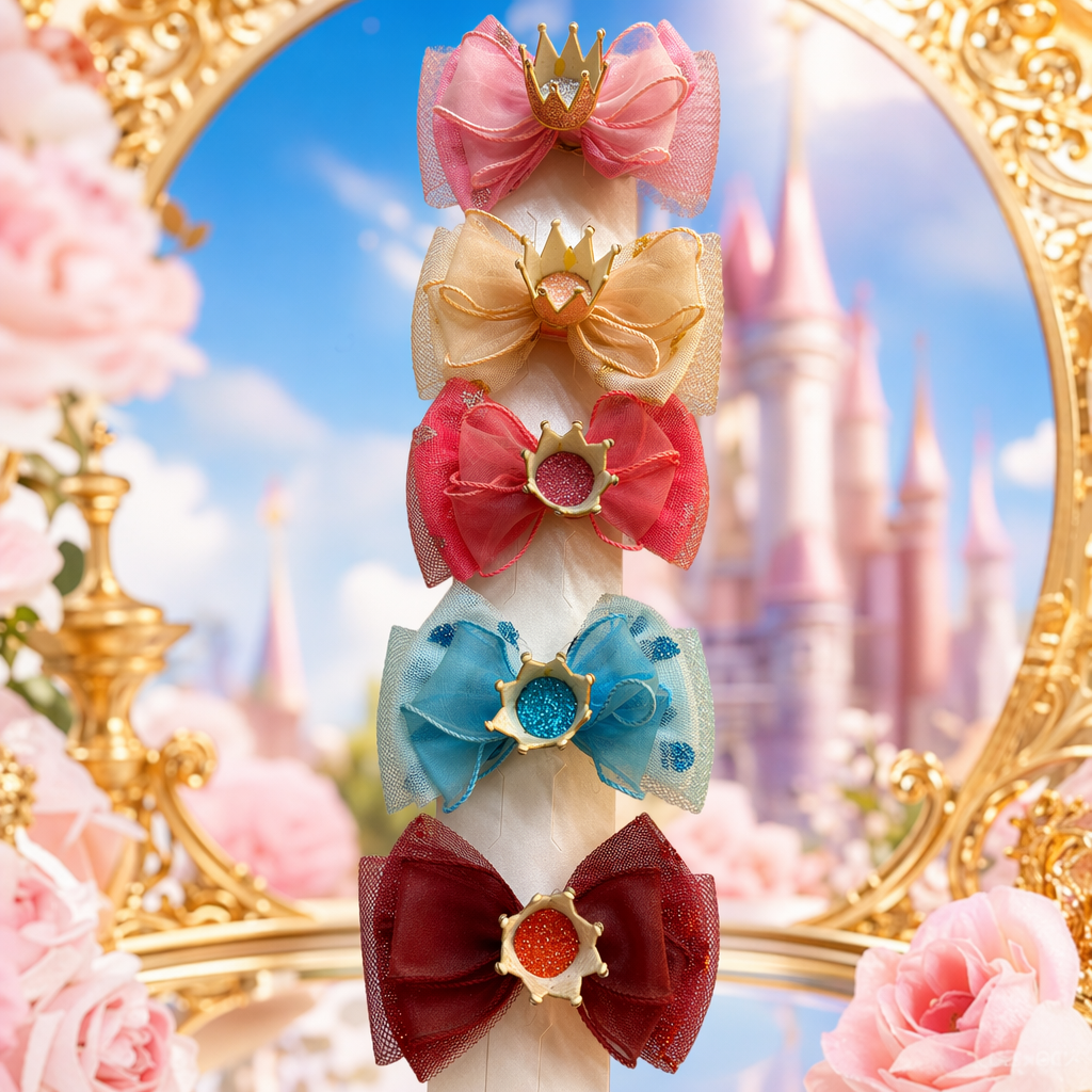 Colorful bow hair accessories, cute headwear for girls, fresh and sweet hair clips Specification image
