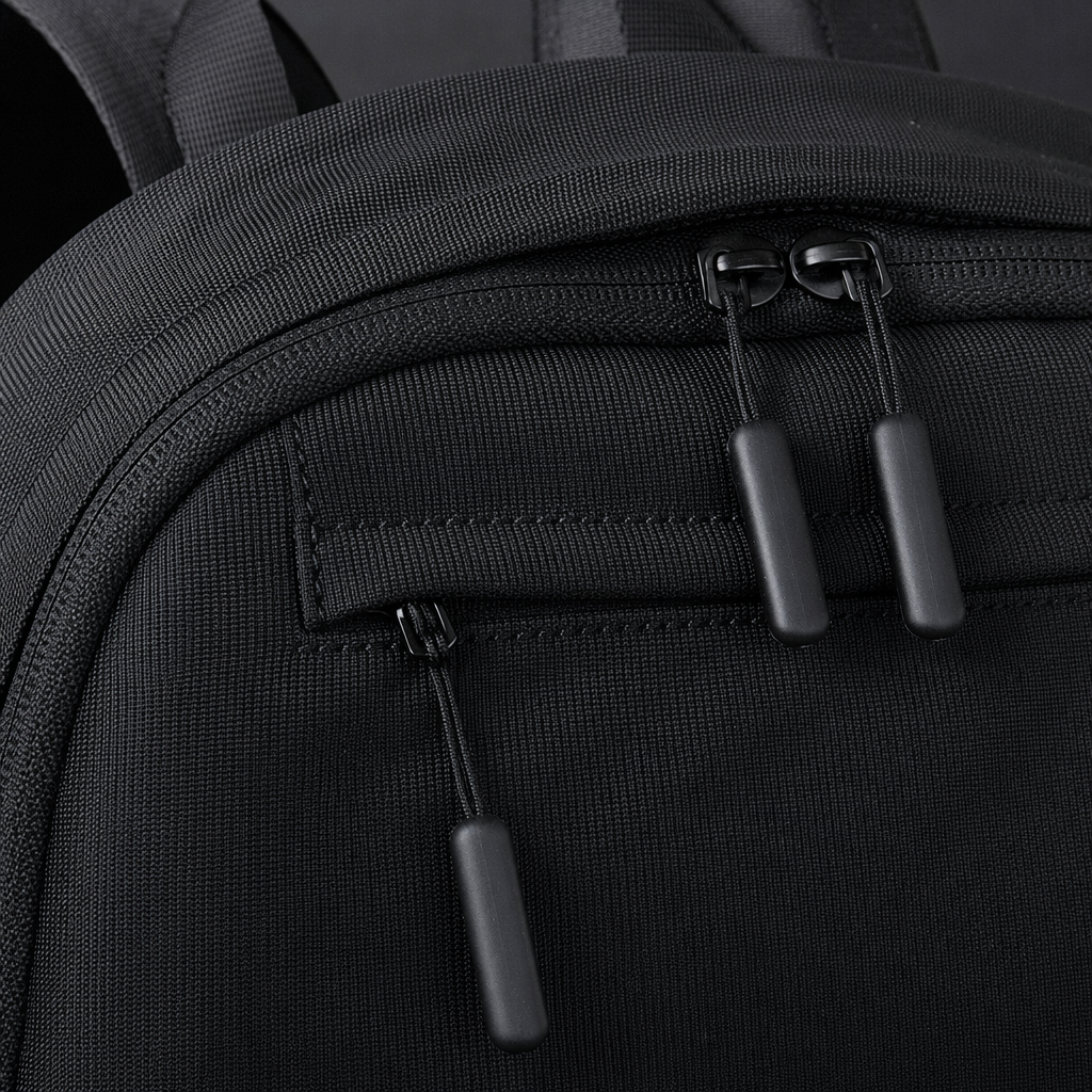 Black backpack, wear-resistant nylon, simple and fashionable commuting and business backpack Application Scenario