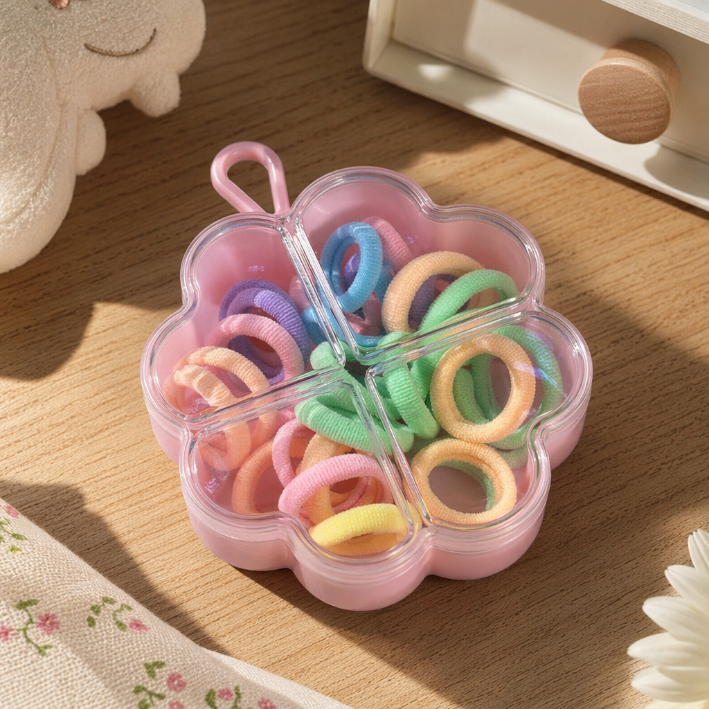 Colorful hair bands, multi-color mixed, elastic and durable ponytail headwear, cute hair accessories for girls and children details Picture