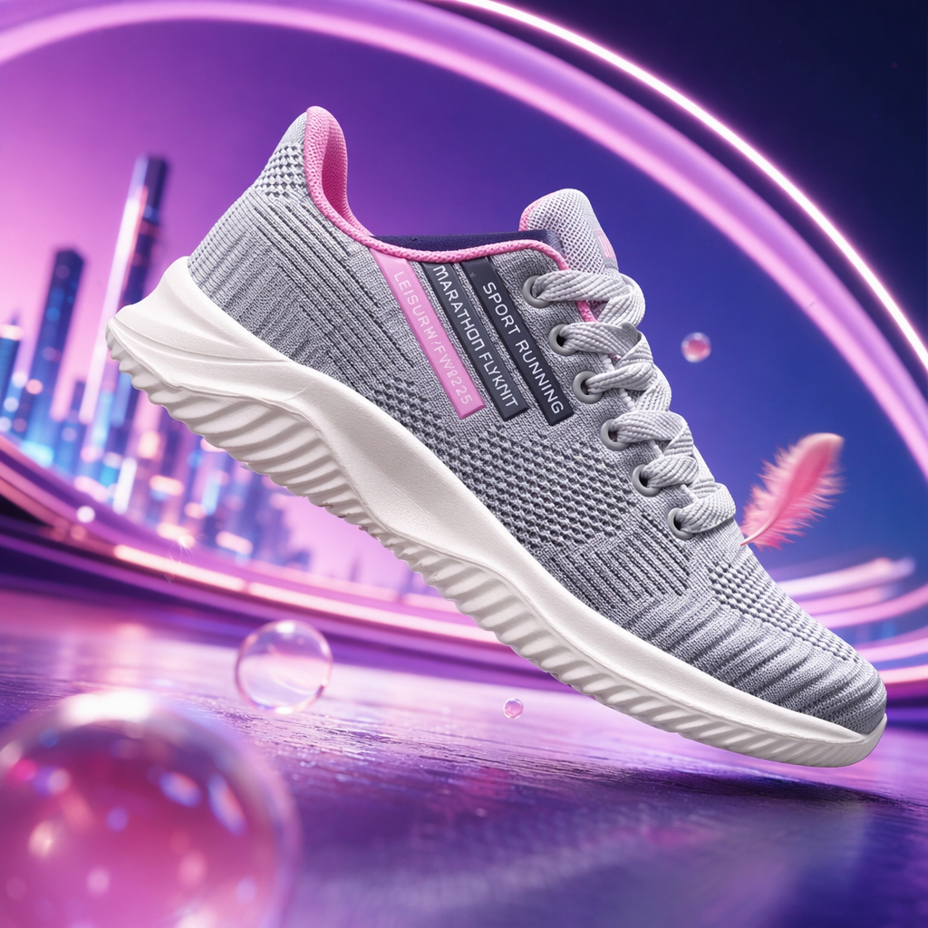 Men's grey sports shoes, breathable, lightweight and shock-absorbing casual running shoes Specification image