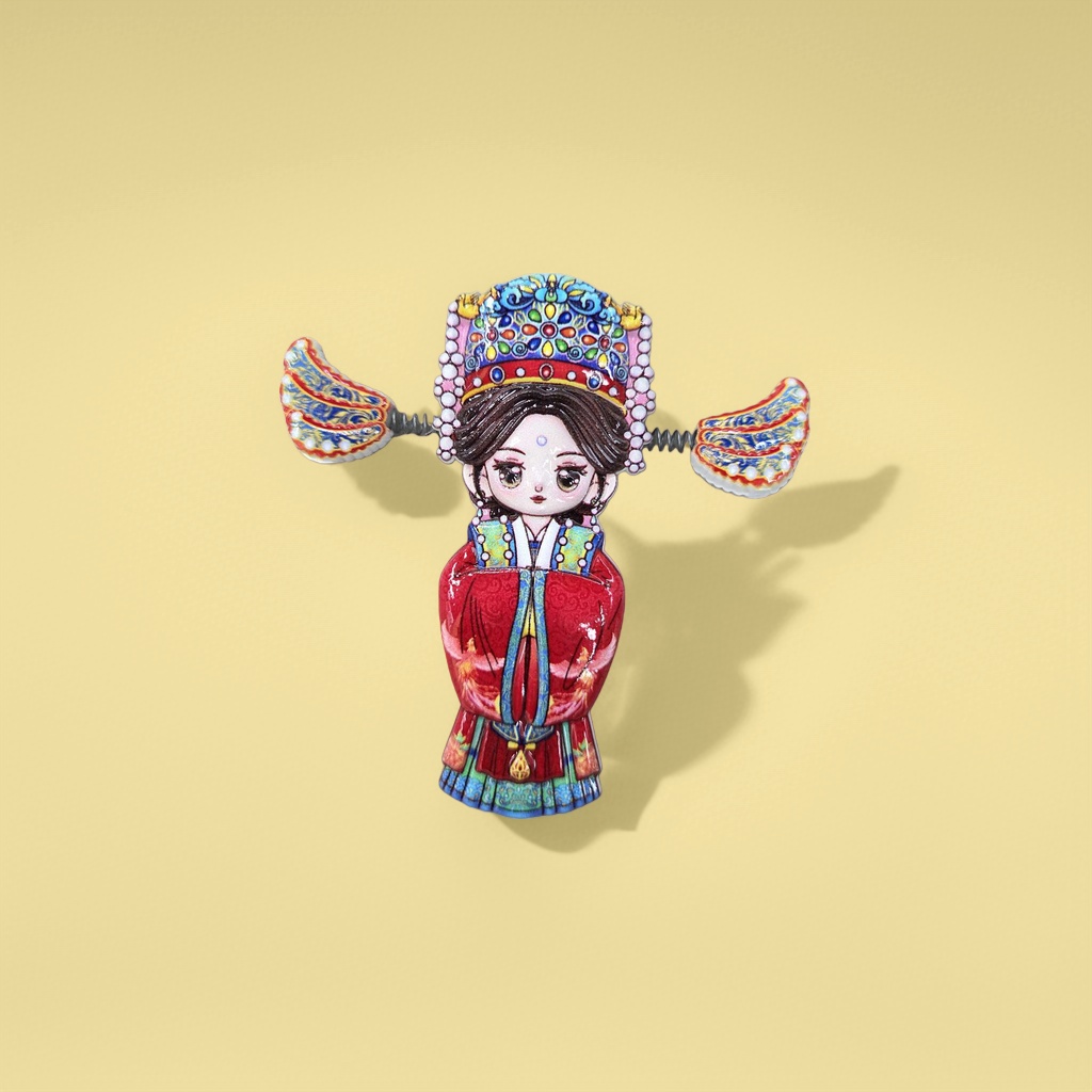 彩色戏曲人物造型磁贴 京剧脸谱装饰冰箱贴