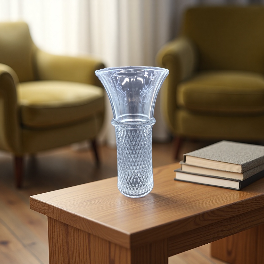 Transparent crystal vase for living room decoration, high-definition and bright home flower arrangement details Picture