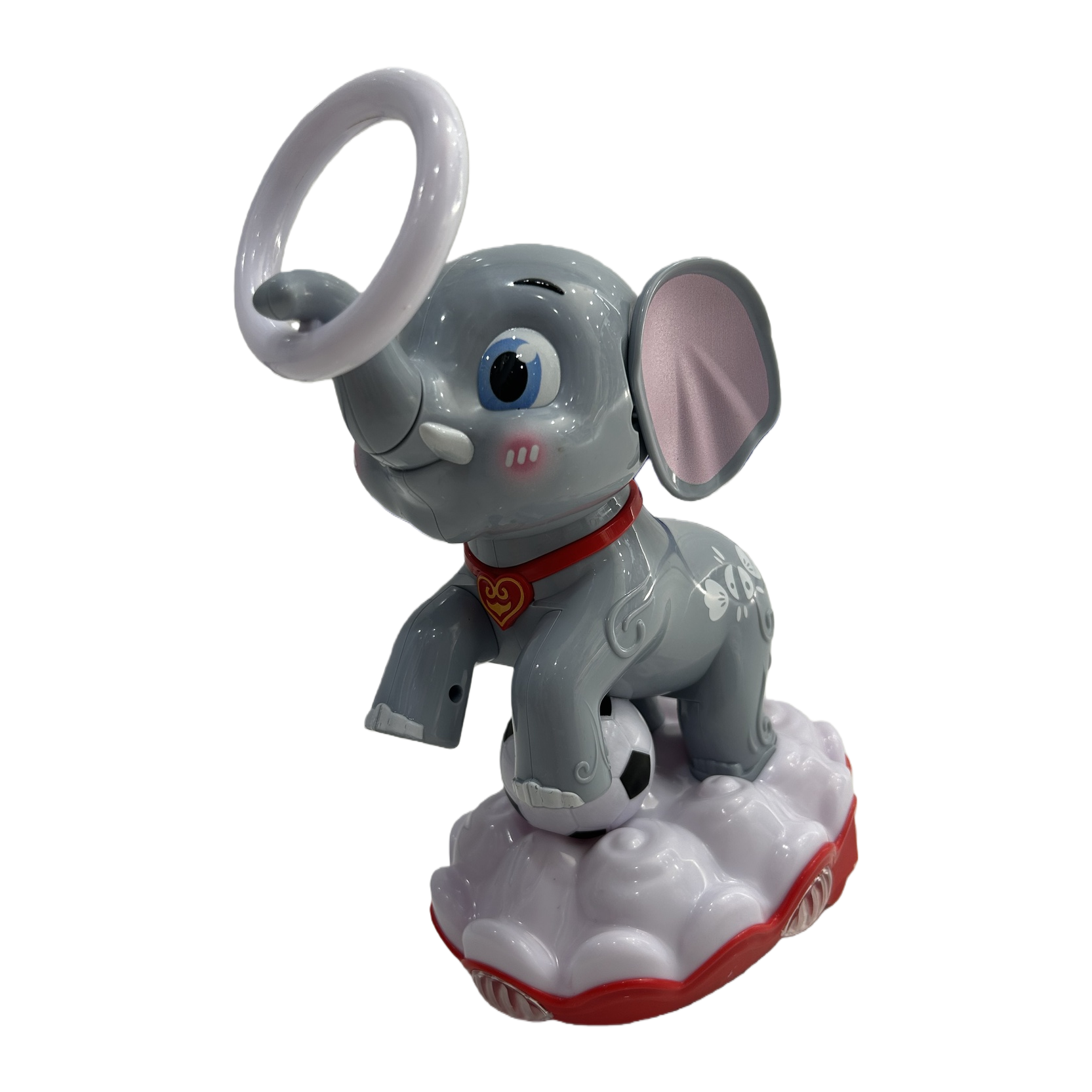The grey elephant toy is a cute, soft and adorable children's educational and soothing doll Item Picture