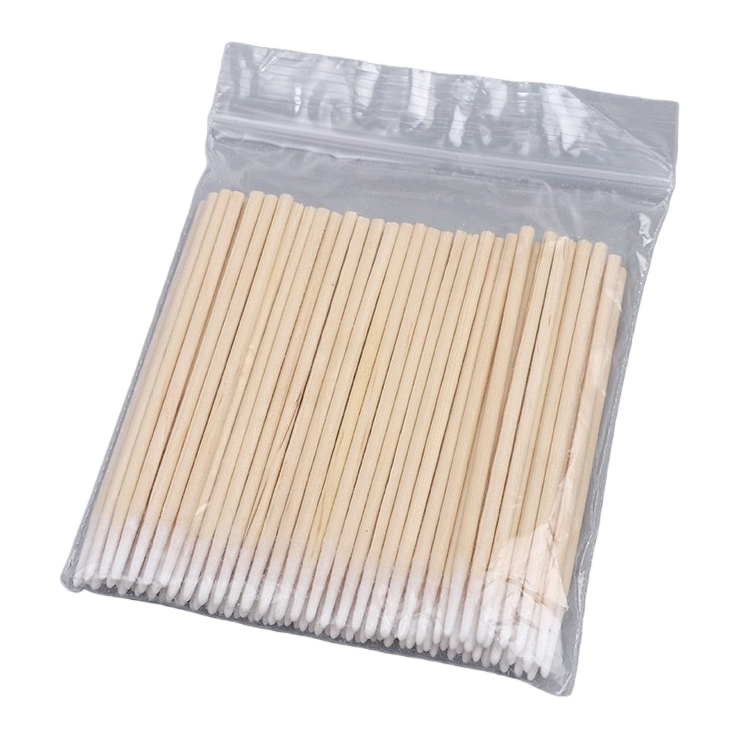 Transparent plastic bag cotton swabs for hygiene, disposable household use for makeup and cleaning Item Picture