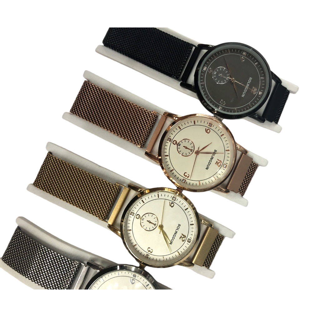 A variety of simple and fashionable quartz watches with metal straps for both men and women Item Picture