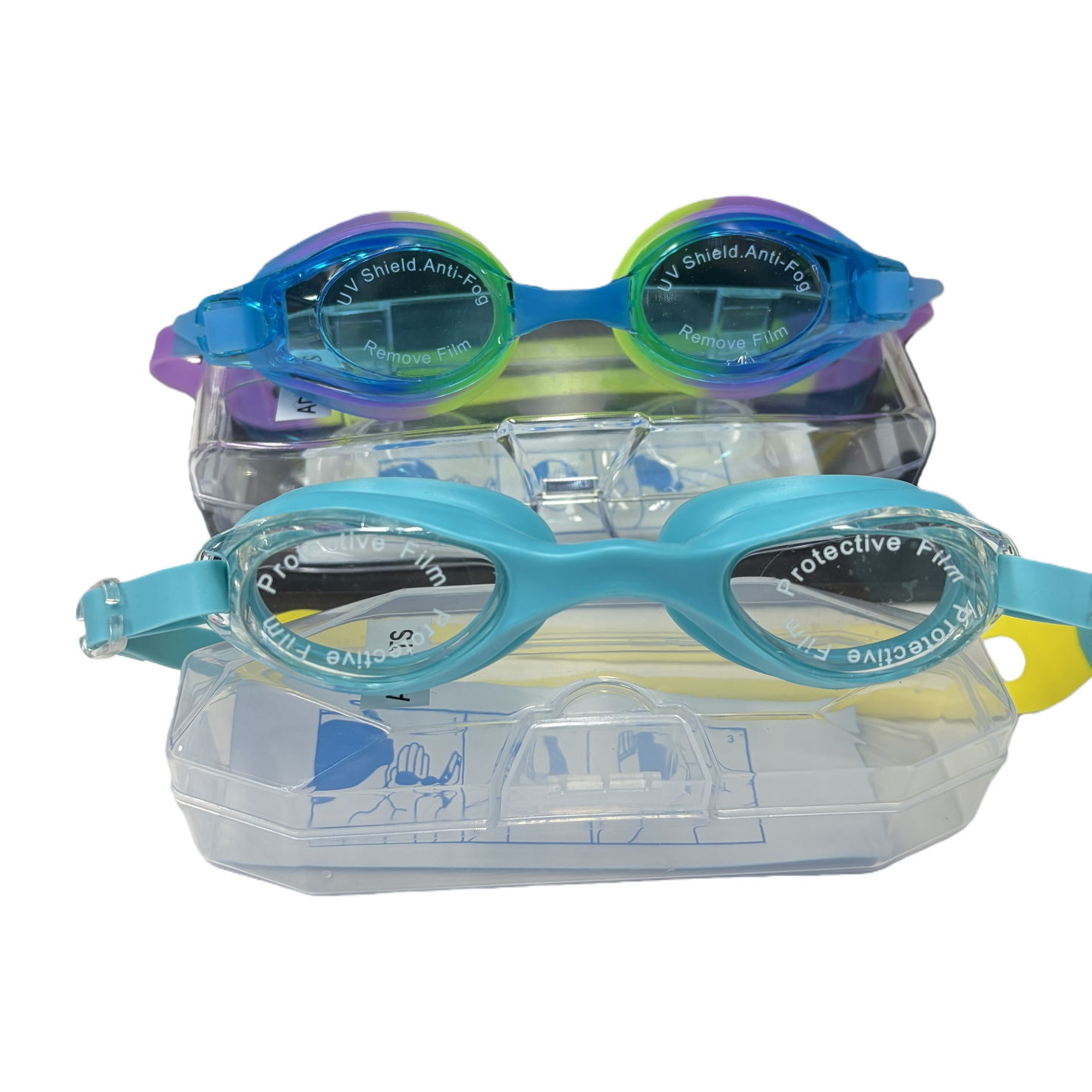 Blue anti-fog swimming goggles for both men and women, comfortable fit, high-definition view, essential for swimming Item Picture
