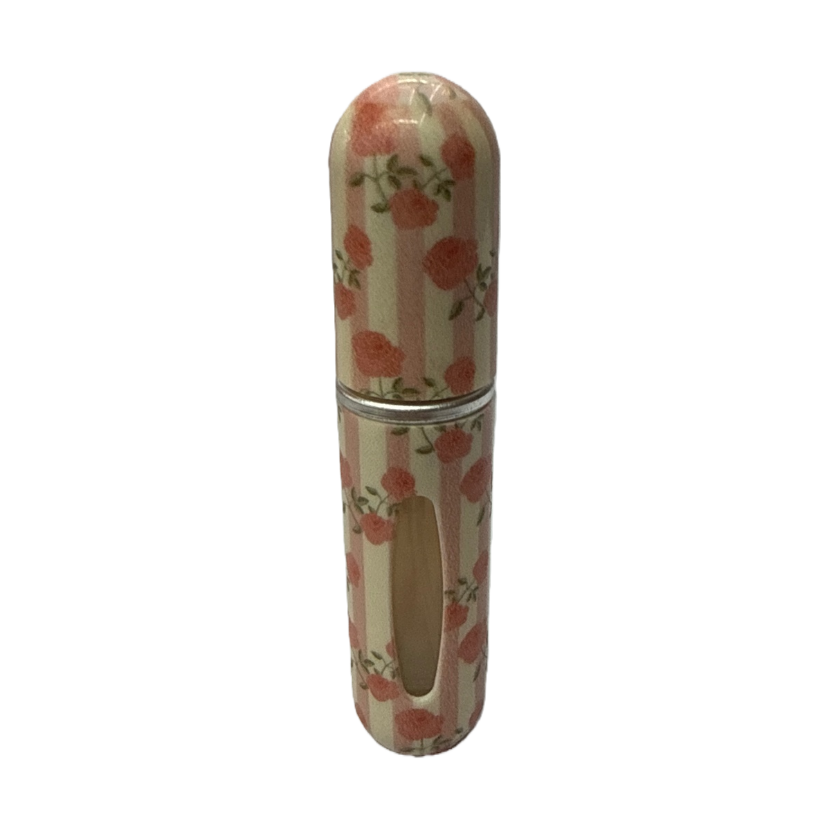 Pink striped floral pattern portable perfume bottle travel set portable spray Item Picture