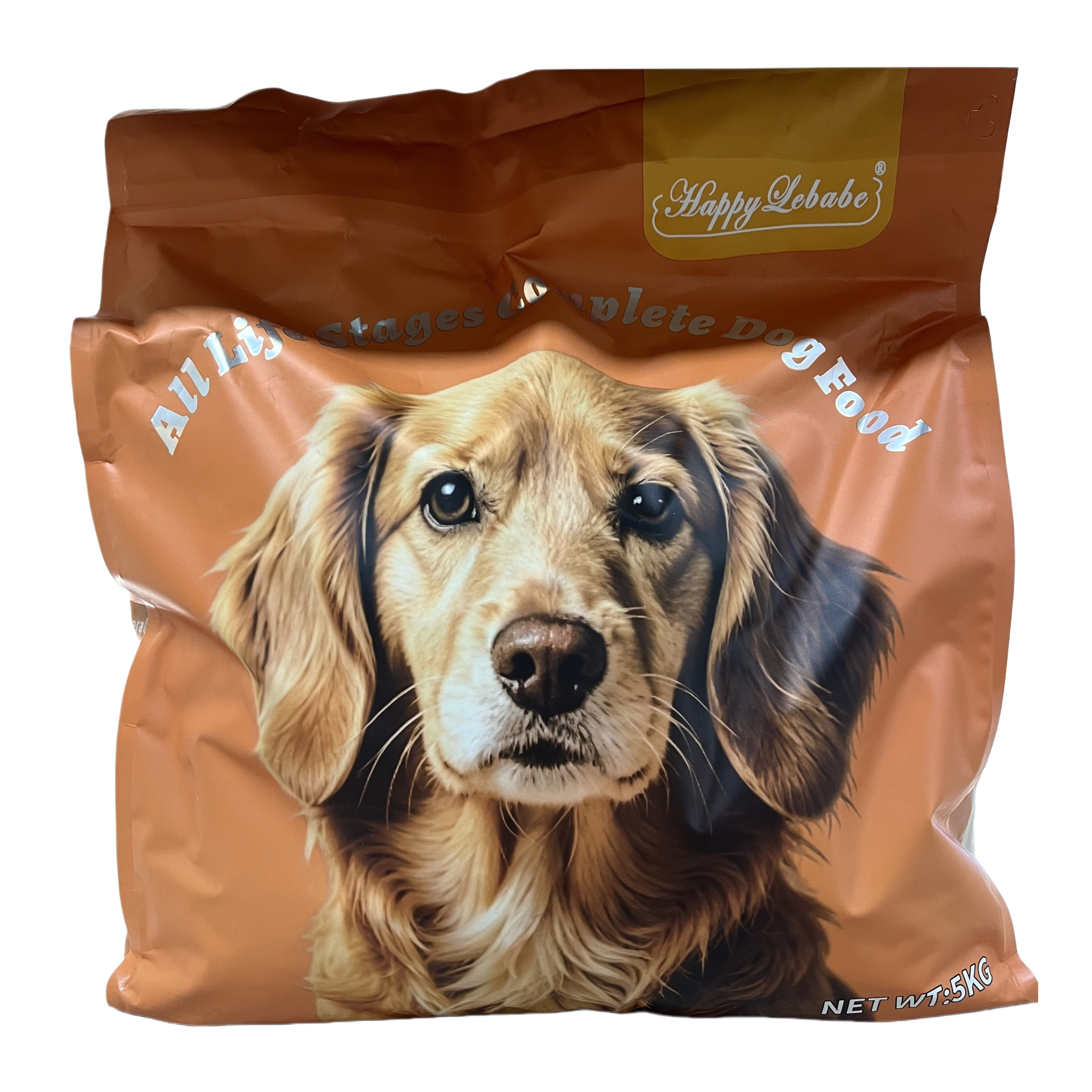 Full-price and full-life fresh meat dog food packaging bag, close-up of Golden Retriever's face, special pet dog food, adult dog food Item Picture