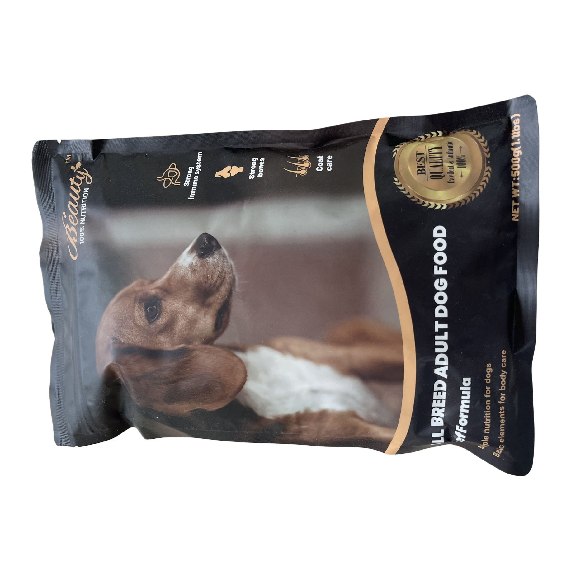 Black packaging bag dog food, natural formula for pets, balanced nutrition 500g Item Picture