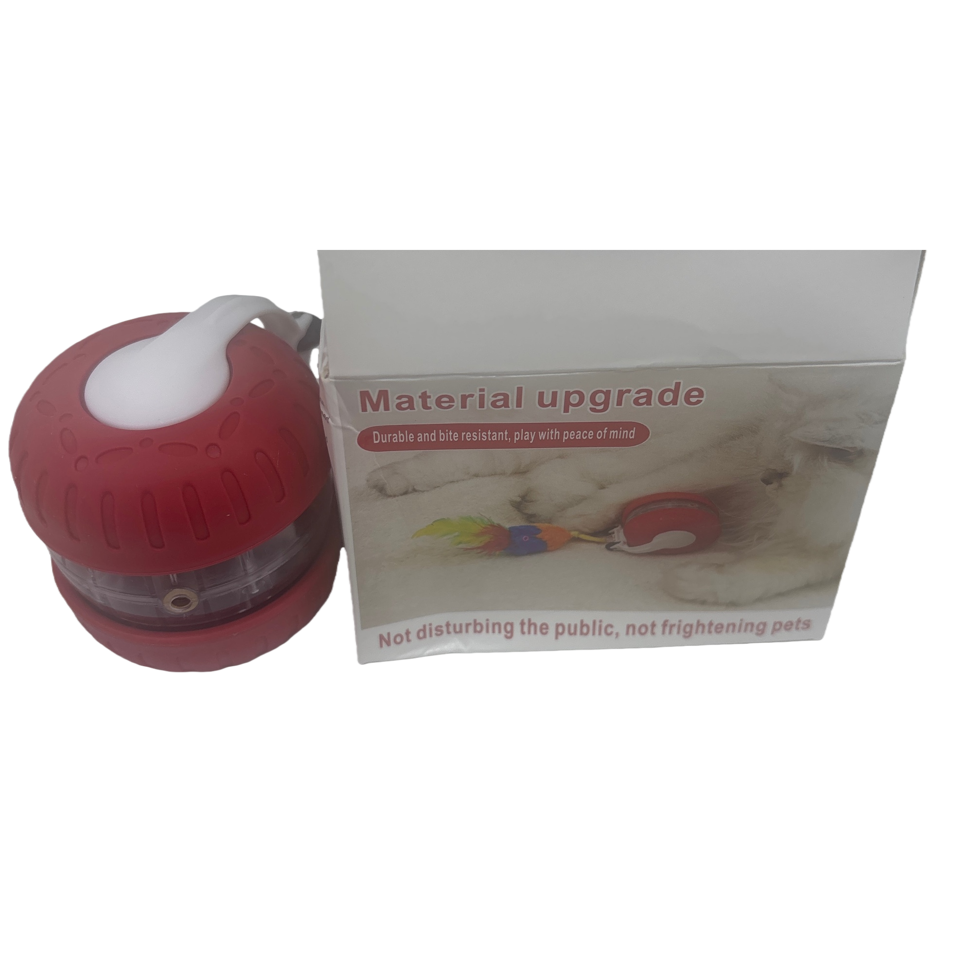 Red pet toy for cats and dogs, suitable for grinding teeth, relieving boredom, grasping and pulling interactive toys Item Picture