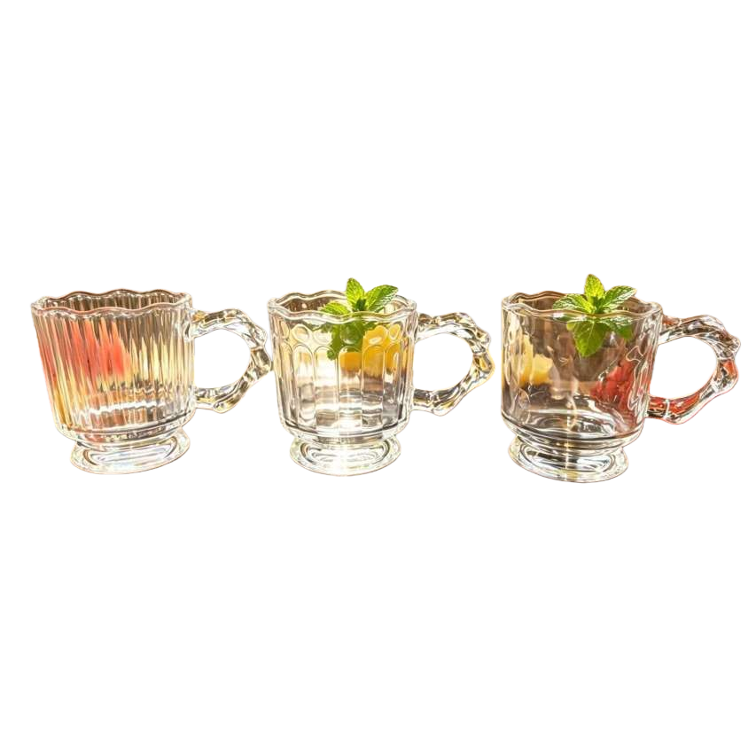 Transparent glass cup, high borosilicate heat-resistant household simple water cup 350ml Item Picture