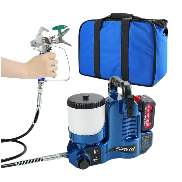 Blue portable lithium battery sprayer, household small paint sprayer, rechargeable type Item Picture