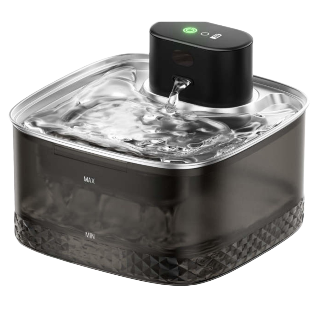 Black pet water dispenser, silent circulating automatic water dispenser specially designed for cats and dogs Item Picture