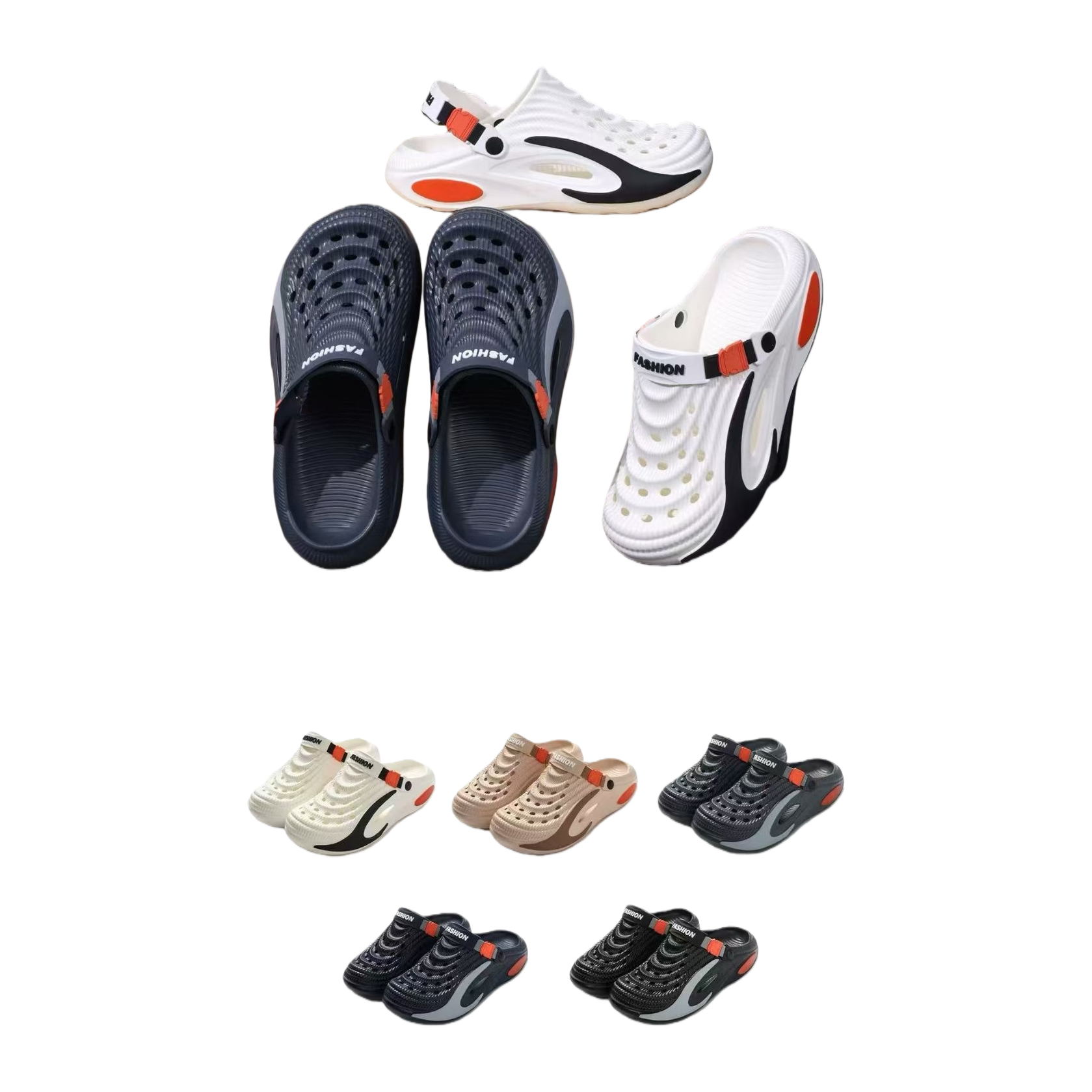 احذية بيضاء رمادية رمادية داكنة اللون، زرقاء داكنة اللون متعددة الألوان Item Picture