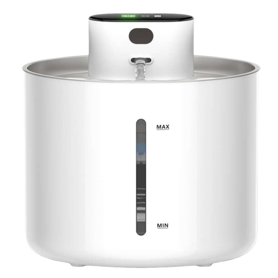 White pet water dispenser with silent circulation and automatic constant flow, suitable for cats and dogs Item Picture