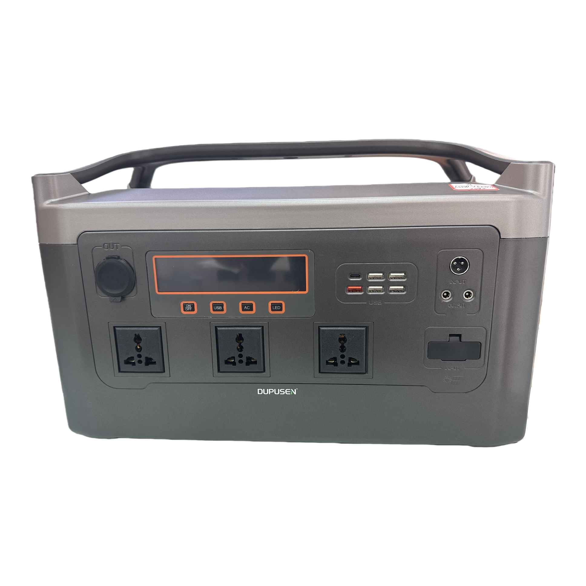 Grey portable power station, large-capacity outdoor emergency power bank Item Picture