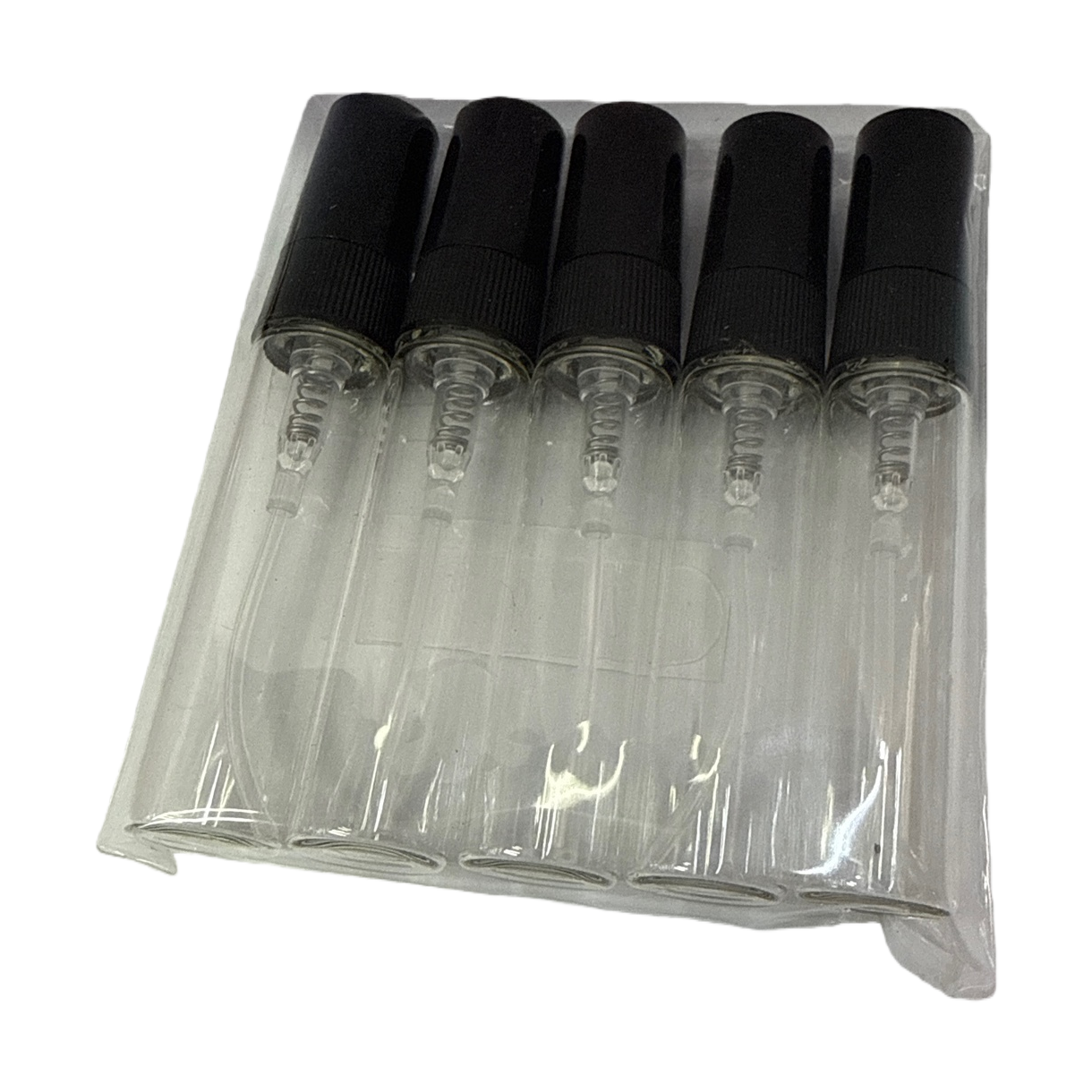 5ml transparent glass portioning bottle, black nozzle glass small bottle perfume bottle Item Picture