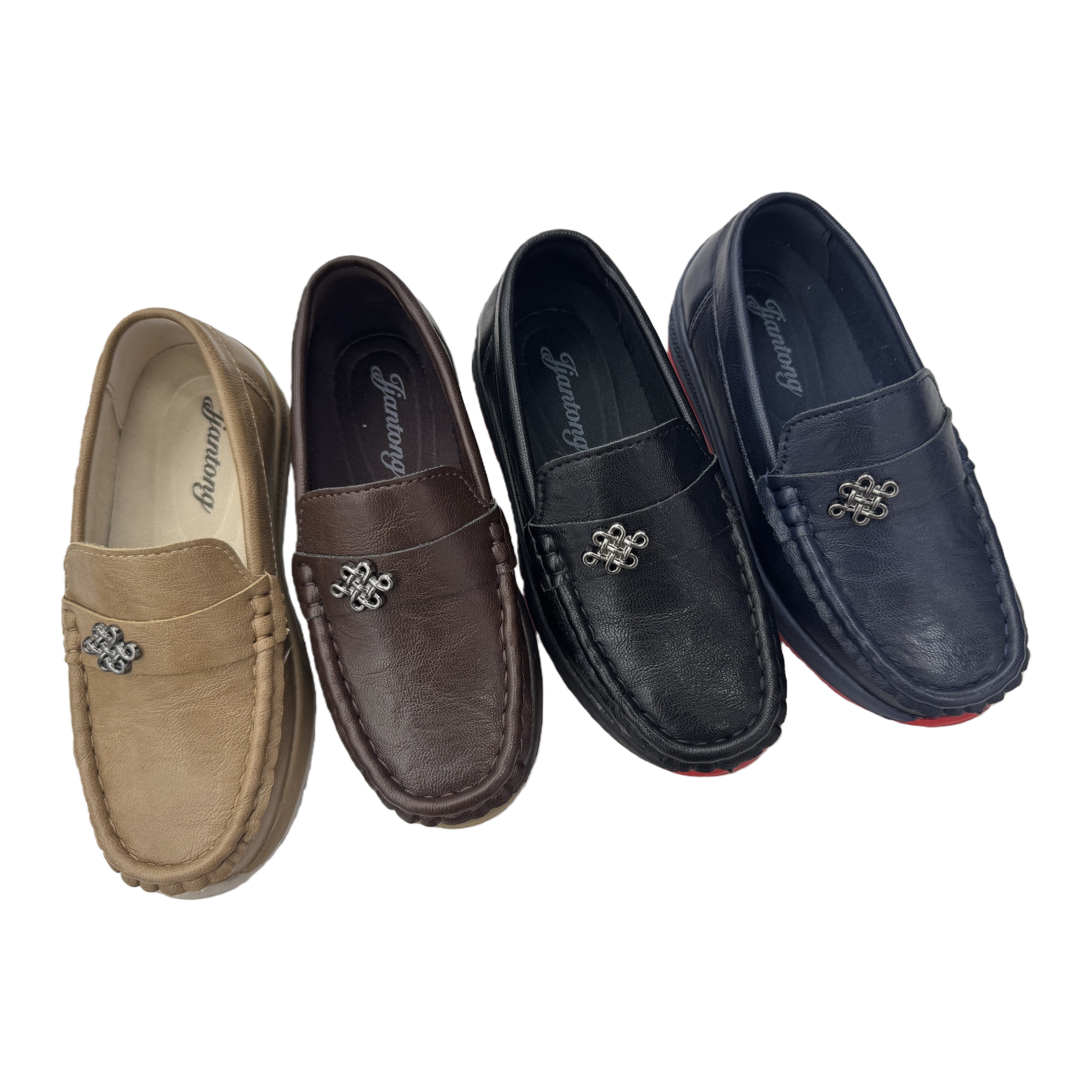 حذاء كفور للأطفال جينغسون مزود بأربع أزواج من البني الأسود والأزرق الغامق Item Picture