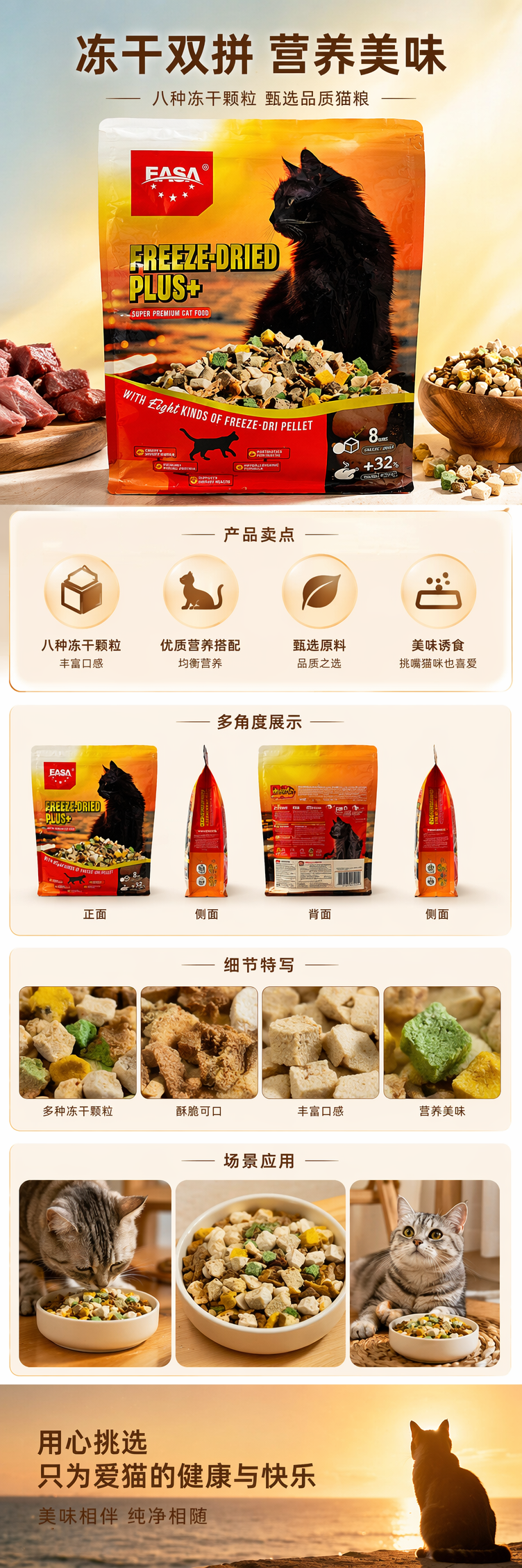 彩色猫粮袋 可封口防潮宠物食品储存袋 多色随机 pic 1
