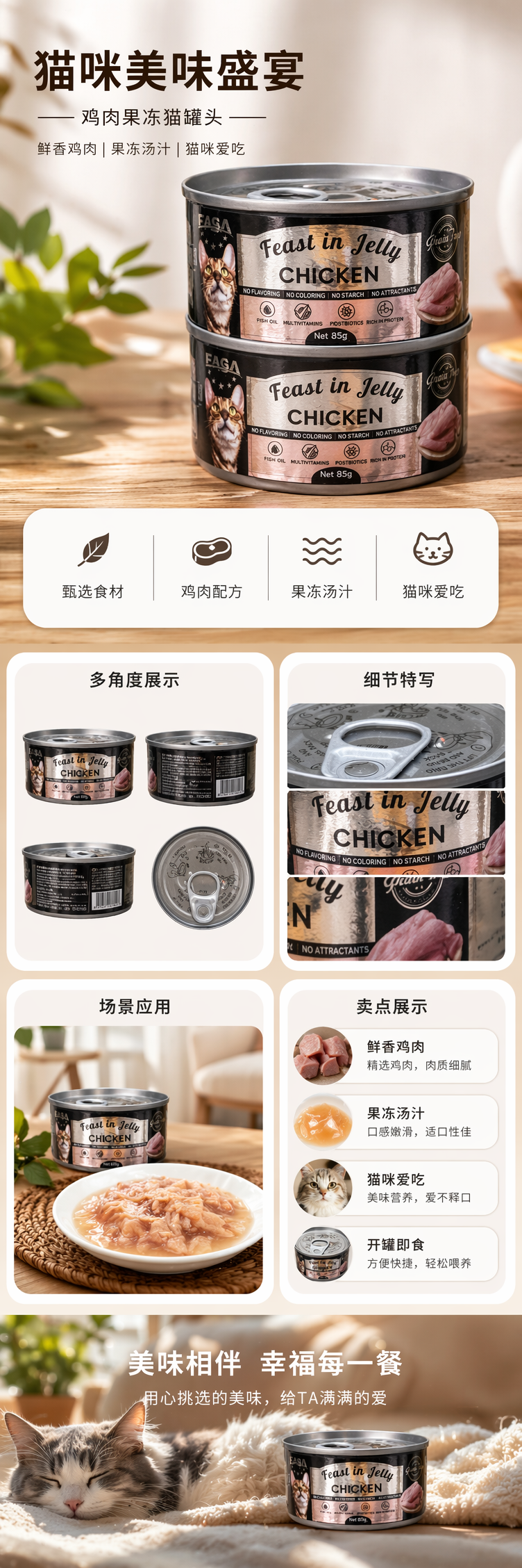 银色包装猫咪罐头 pic 1