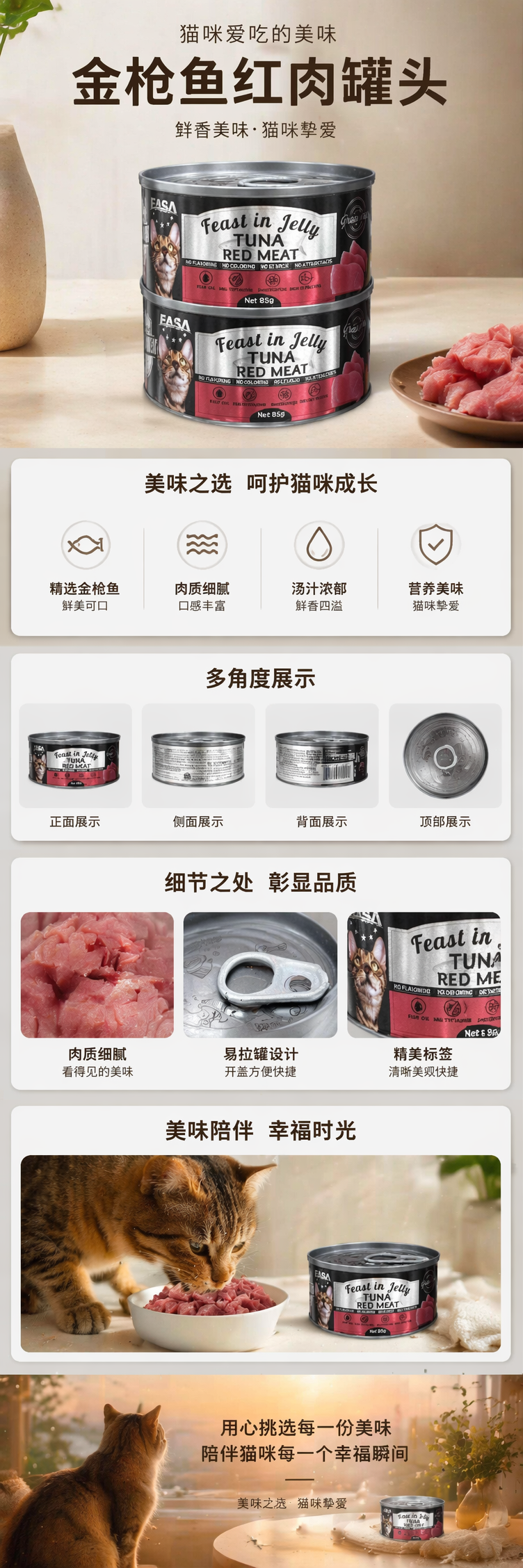 银色罐头猫粮罐头高蛋白无谷鸡肉配方85g详情1