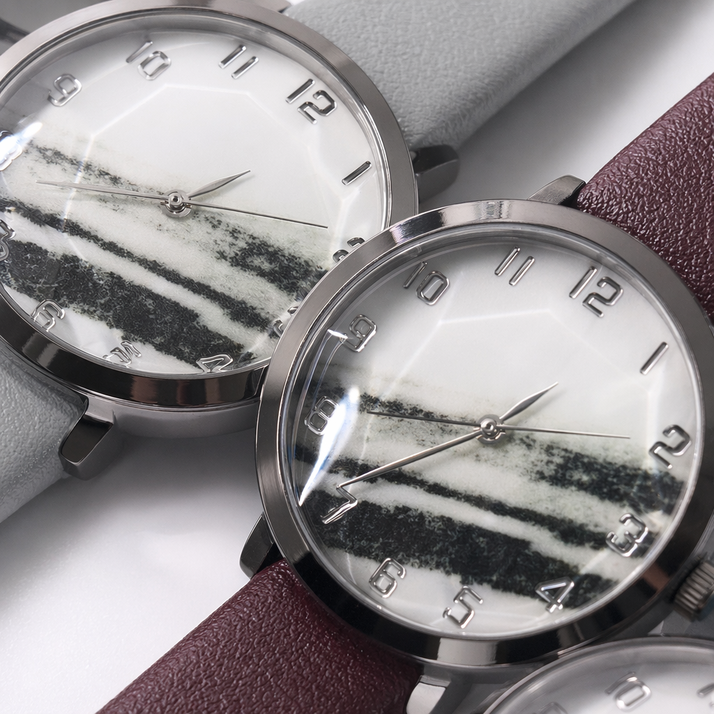 Four colorful strap and stone-patterned dial watches are fashionable and versatile, suitable for both men and women Application Scenario