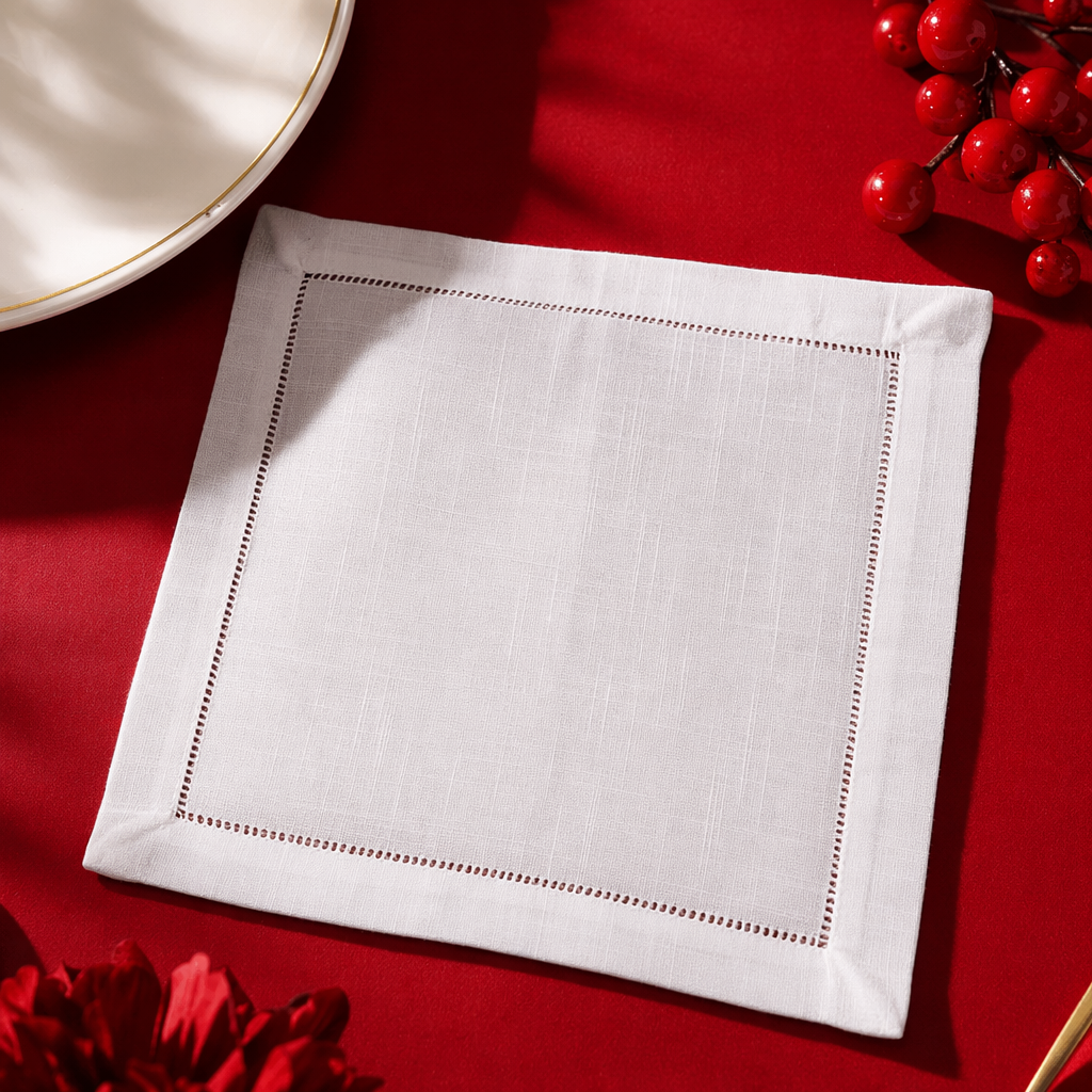 White square towel hand-drawn filament napkin placemat Specification image