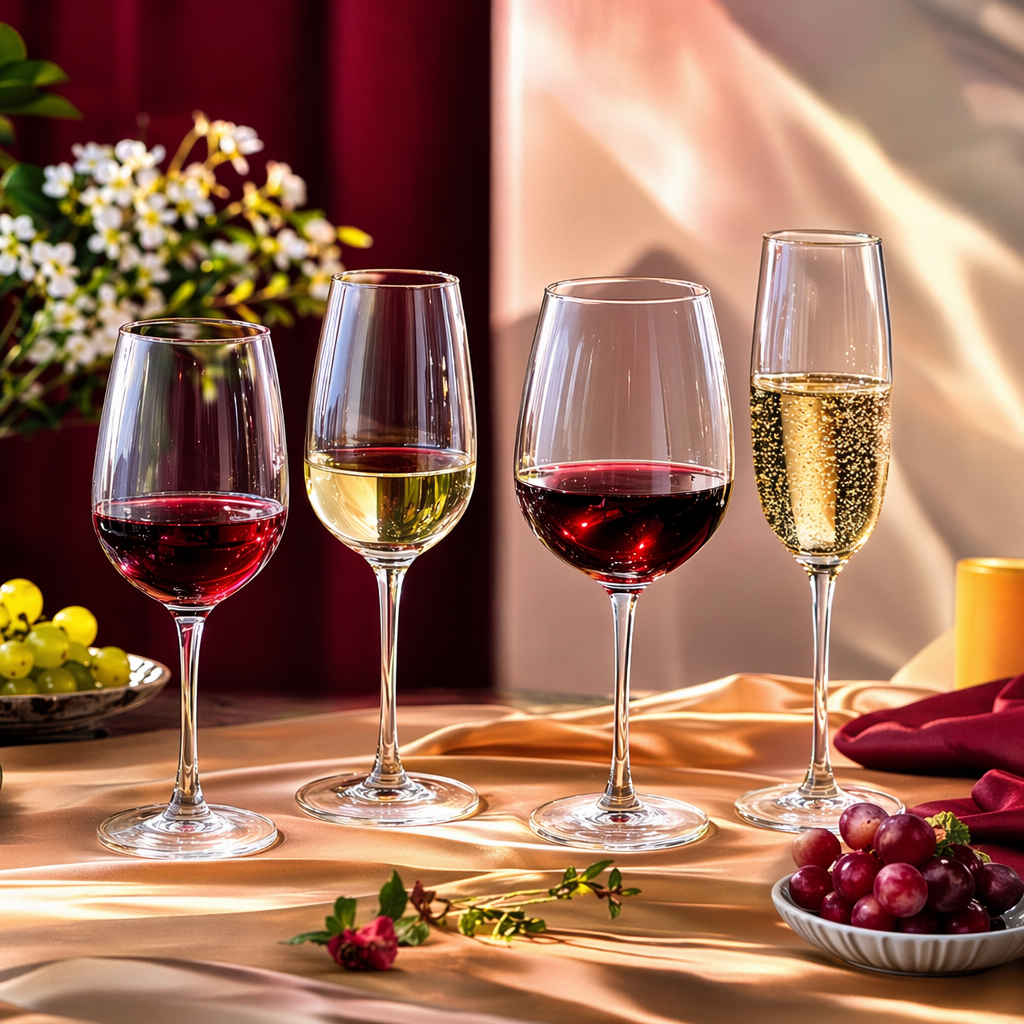 Transparent goblets, red wine glasses, champagne glasses, water glasses, glass glasses, for home banquets Specification image