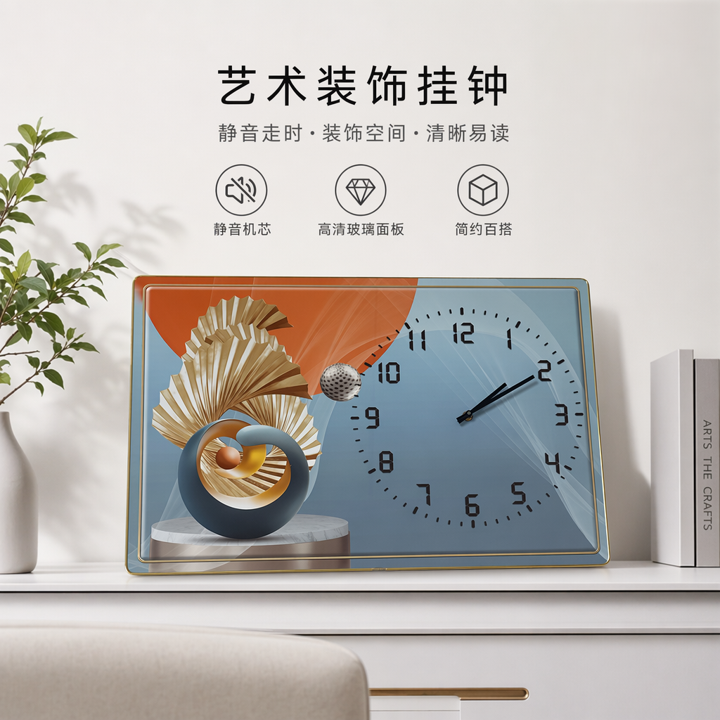 抽象艺术装饰挂钟现代简约客厅卧室墙面时钟