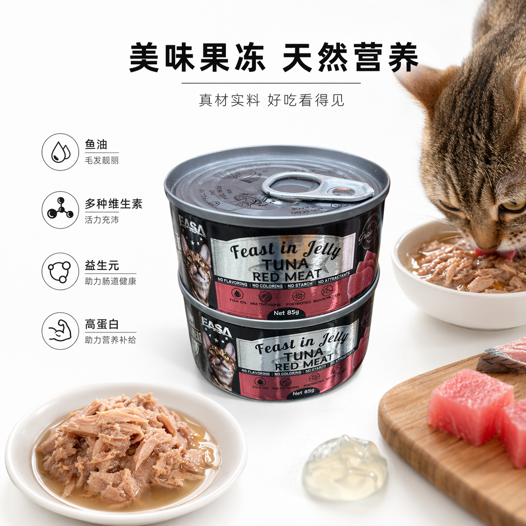 银色罐头猫粮罐头高蛋白无谷鸡肉配方85g图