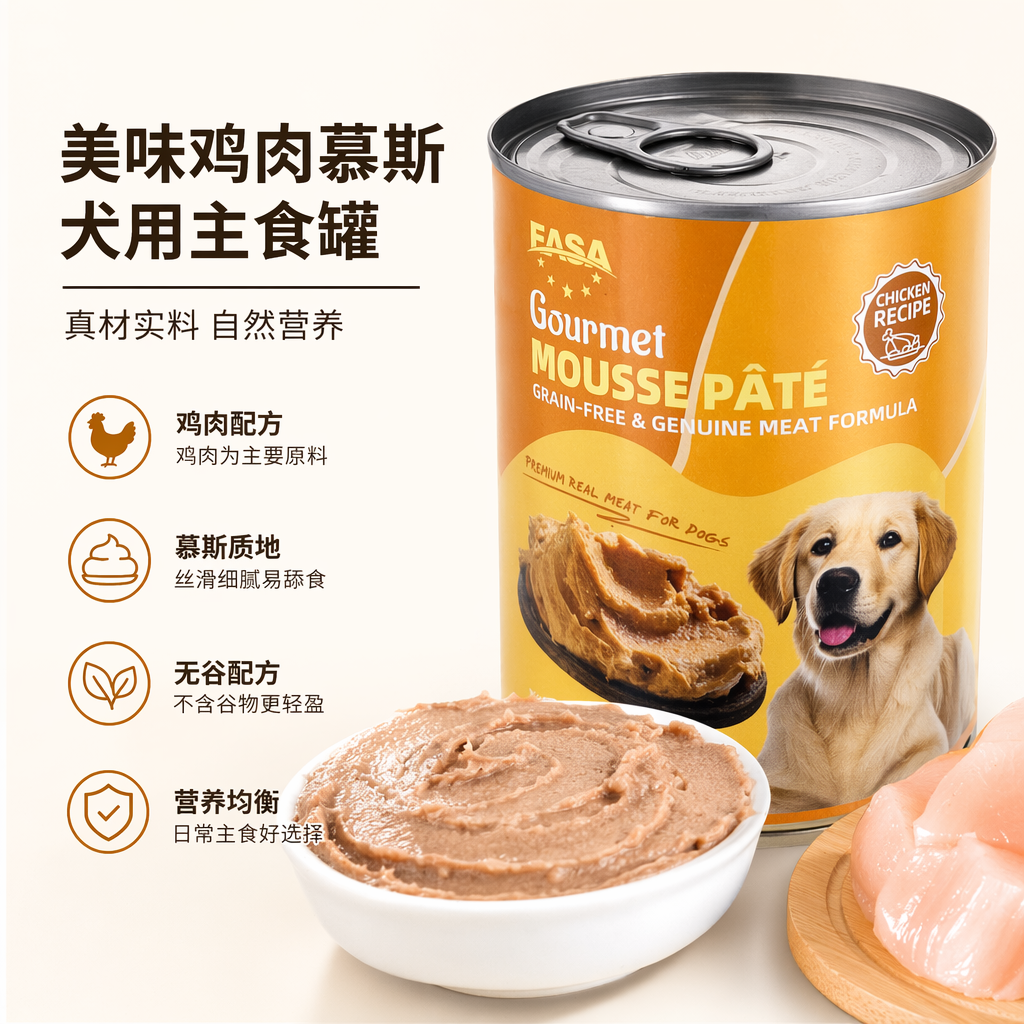 FASA橙色罐装Gourmet Mousse Pâté鸡肉配方狗粮