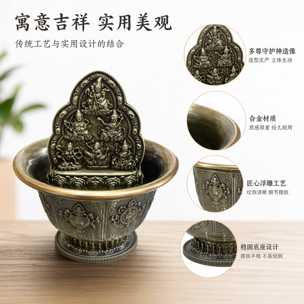 青铜佛像摆件 家居客厅玄关装饰工艺品 收藏礼佛供奉