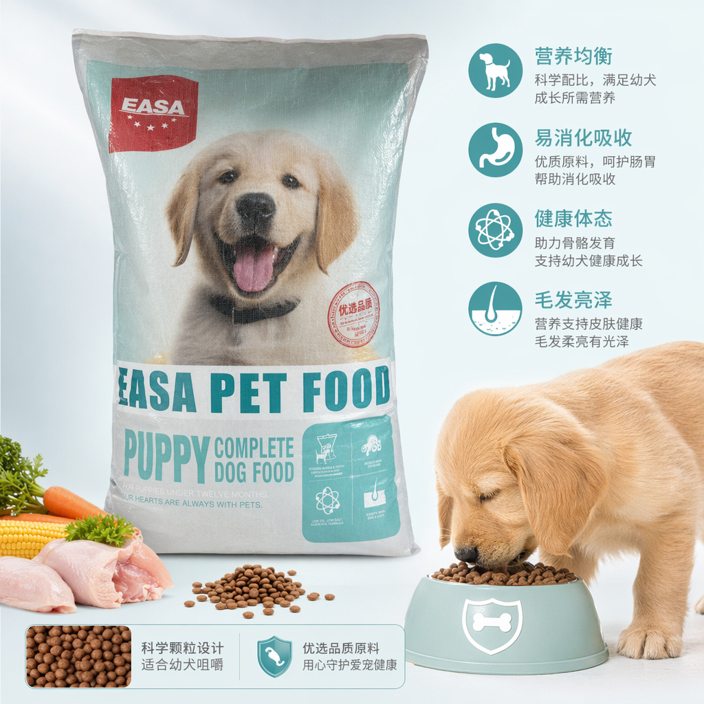 蓝白包装袋装狗粮天然无谷成犬全价营养犬粮