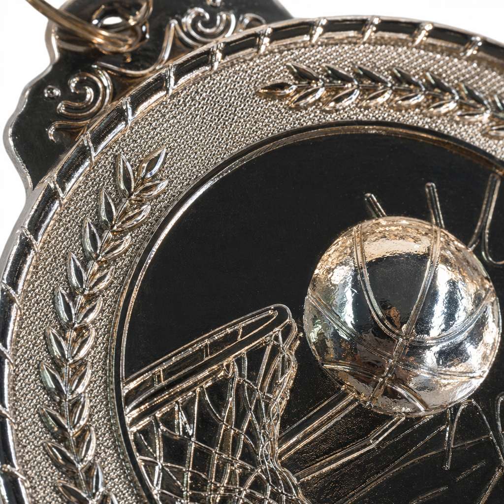 Customized silver basketball game MEDALS, commemorative MEDALS, and sports event prizes Application Scenario