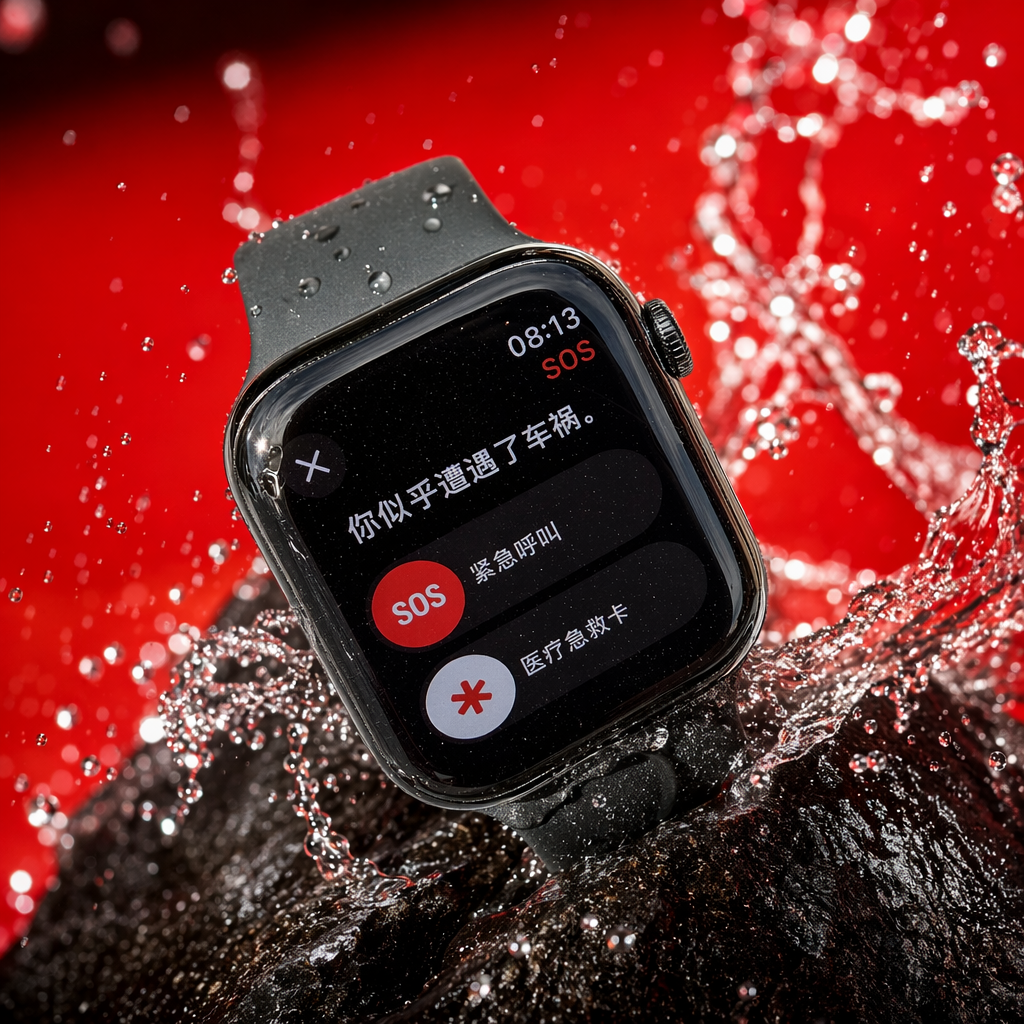 Black smartwatch for men, waterproof, Bluetooth, heart rate monitoring, wrist wear Specification image