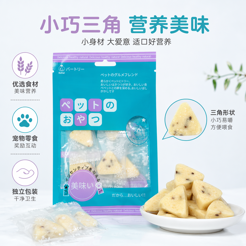 蓝紫色包装袋宠物零食天然肉干狗狗猫咪零食品