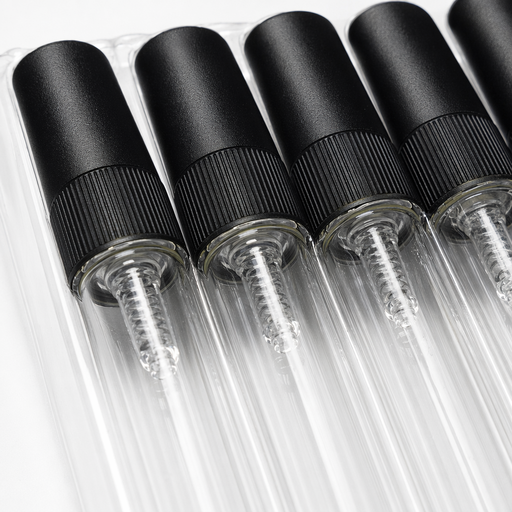 10ml transparent glass portioning bottle, black nozzle glass small bottle perfume bottle Application Scenario