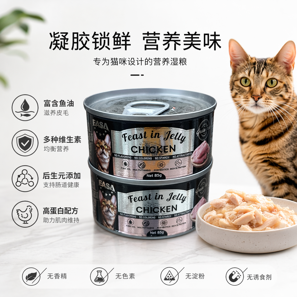 黑色标签罐头食品 精选肉类蔬菜组合装 便捷即食