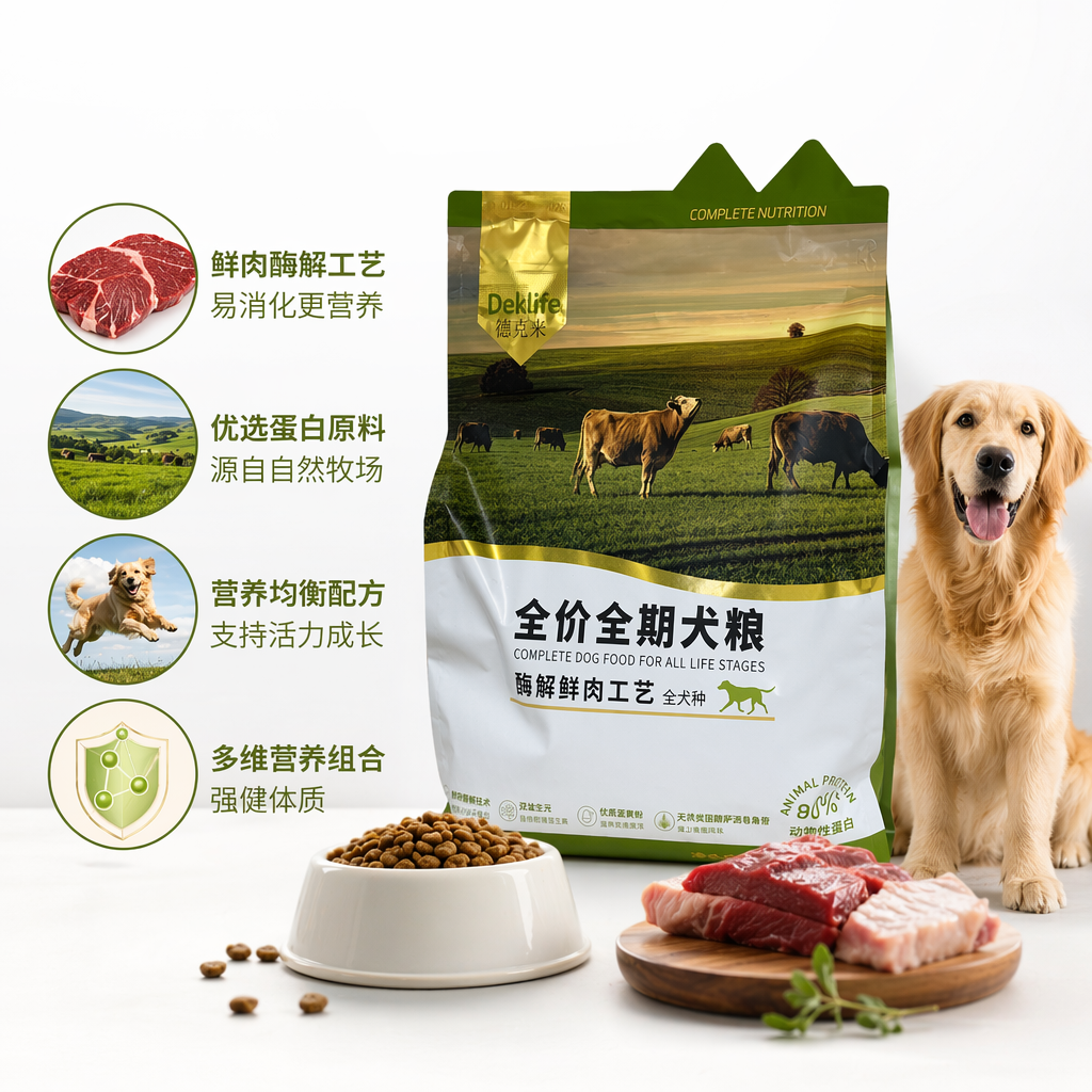 宠物全价全期鲜肉狗狗口粮狗粮宠物饲料猫粮狗粮宠物粮