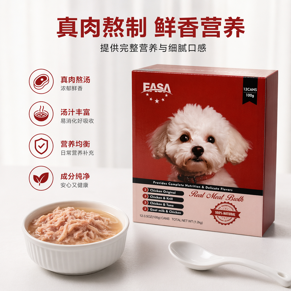 红色包装狗粮零食罐头