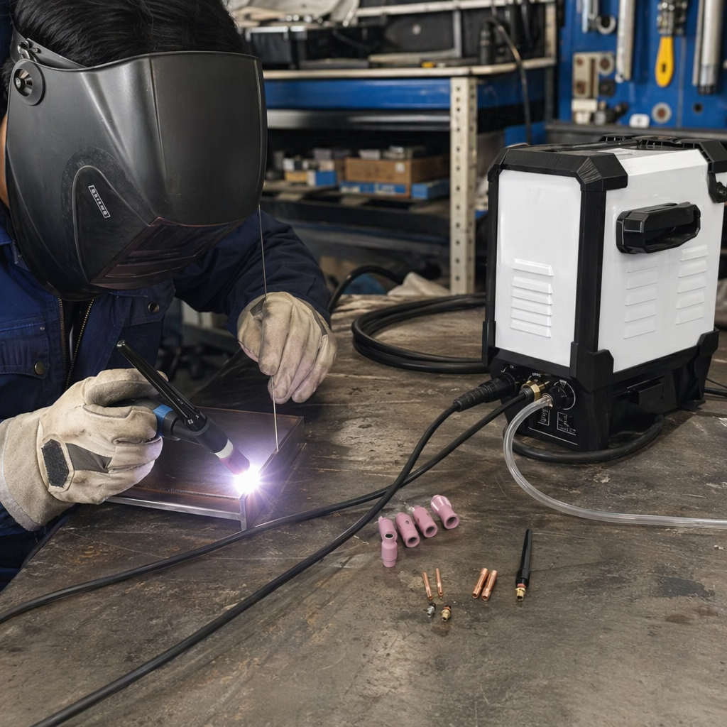 White inverter welding machine, portable DC manual arc welding machine, suitable for both household and industrial use details Picture