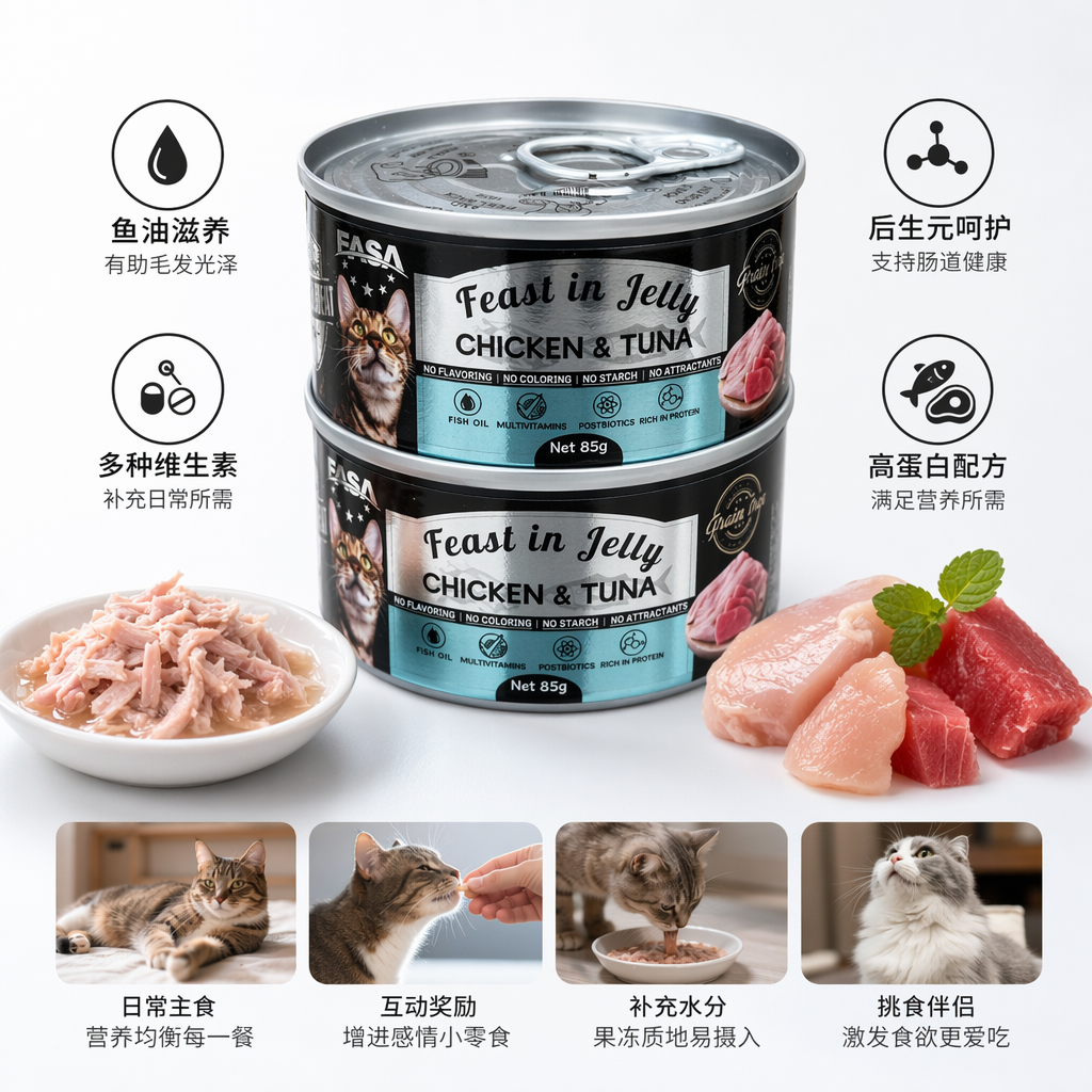 黑色罐头食品 鱼肉蔬菜混合装 便捷即食营养餐