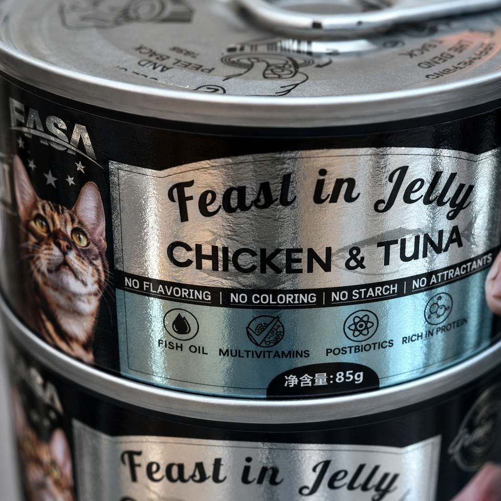 Black canned food mixed with fish, meat and vegetables, convenient ready-to-eat nutritious meal Application Scenario